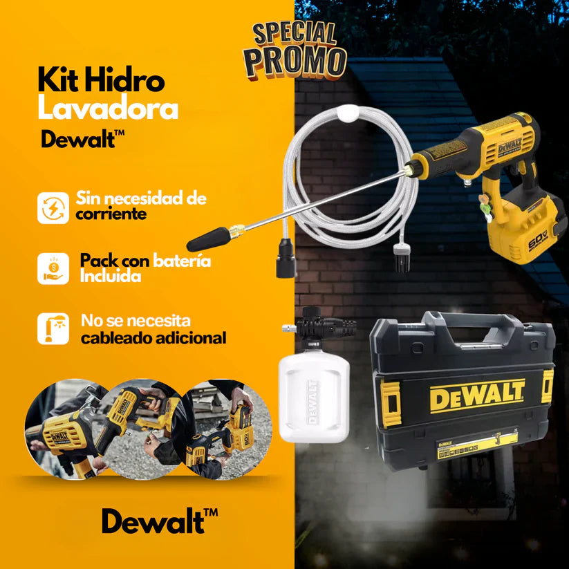 Hidrolavadora de presión con deposito a Batería | Dewalt